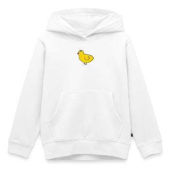 Poussin - Sweat Premium à capuche enfant bio - blanc - Devant - AI Model Kid Female (0cm)