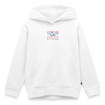 Cancer Awareness Cancer Sucks In Every Color - Kids Premium Organic Hoodie - white - Front - AI Model Kid Female (0cm)
