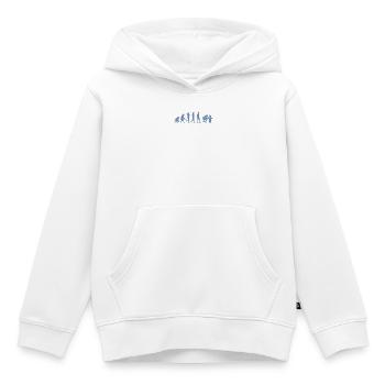 Évolution de Gamer Gambler Nerd Geek Progamer - Sweat Premium à capuche enfant bio - blanc - Devant - AI Model Kid Female (0cm)