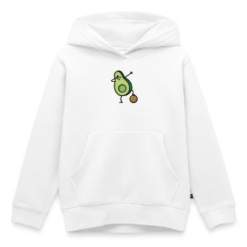 Dabbing Avocat Joueur de football Keto Diët - Sweat Premium à capuche enfant bio - blanc - Devant - AI Model Kid Female (0cm)