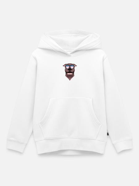 American HUnd - Kinder Premium Organic Hoodie - Weiß