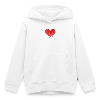 Herz Blut - Kinder Premium Organic Hoodie - Weiß - Vorne - AI Model Kid Female (0cm)
