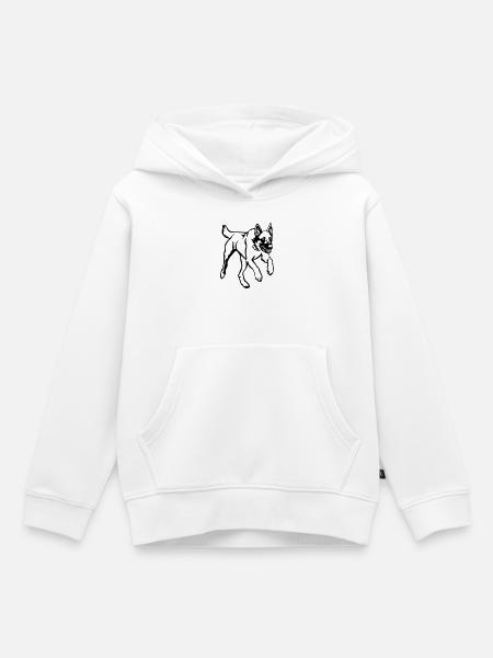 Malinois - Kinder Premium Organic Hoodie - Weiß