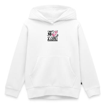 18. Geburtstag Axolotl Ich Bin 18 - Kinder Premium Organic Hoodie - Weiß - Vorne - AI Model Kid Female (0cm)