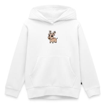 Chevreuil - Sweat Premium à capuche enfant bio - blanc - Devant - AI Model Kid Female (0cm)