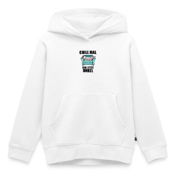 Onkel - Onkel werden - Kinder Premium Organic Hoodie - Weiß - Vorne - AI Model Kid Female (0cm)