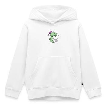Crocodile avec oreiller et bonnet de couchage - Sweat Premium à capuche enfant bio - blanc - Devant - AI Model Kid Female (0cm)