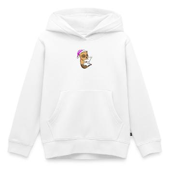 Meerschweinchen mit Kissen und Schlafmütze - Kinder Premium Organic Hoodie - Weiß - Vorne - AI Model Kid Female (0cm)