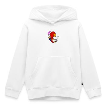 Perroquet avec oreiller et bonnet de couchage - Sweat Premium à capuche enfant bio - blanc - Devant - AI Model Kid Female (0cm)
