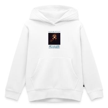 MANHATTAN ART GALLERY Louis RUNEMBERG © Adagp - Sweat Premium à capuche enfant bio - blanc - Devant - AI Model Kid Female (0cm)