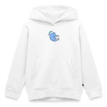 Dauphin avec oreiller et bonnet de couchage - Sweat Premium à capuche enfant bio - blanc - Devant - AI Model Kid Female (0cm)