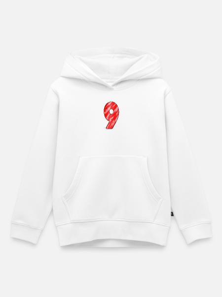 9 - Kinder Premium Organic Hoodie - Weiß