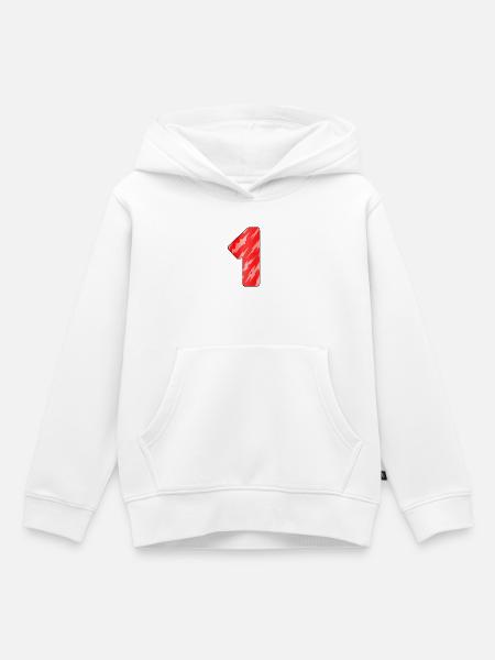 1 - Kinder Premium Organic Hoodie - Weiß