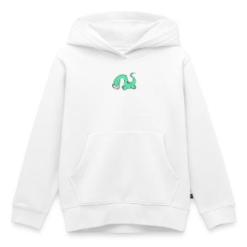 Dinosaures avec bébés dinosaures - Sweat Premium à capuche enfant bio - blanc - Devant - AI Model Kid Female (0cm)