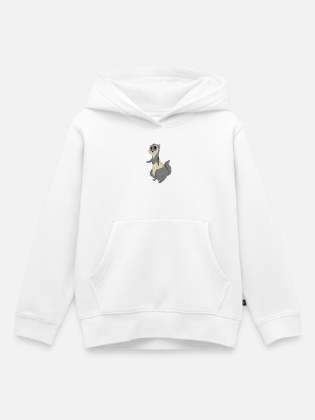 Frettchen - Kinder Premium Organic Hoodie - Weiß