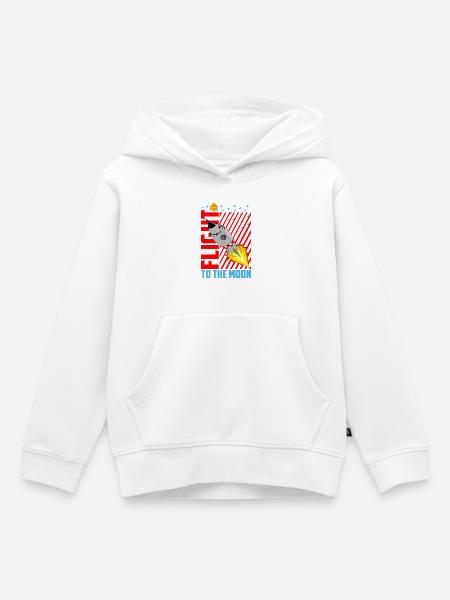 Der Flug zum Mond - Kinder Premium Organic Hoodie - Weiß