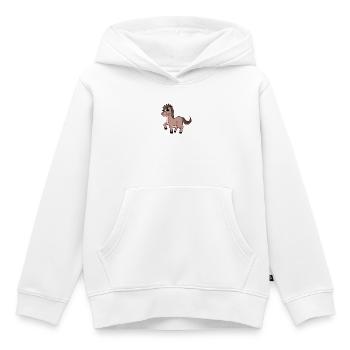 Horse Horses Domestic Horse - Kids Premium Organic Hoodie - white - Front - AI Model Kid Female (0cm)