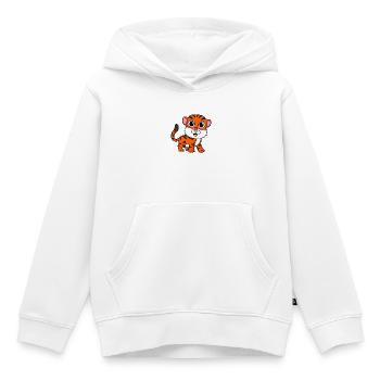Tiger - Kinder Premium Organic Hoodie - Weiß - Vorne - AI Model Kid Female (0cm)
