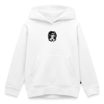 Astronaut mit Baseballschläger im Weltall - Kinder Premium Organic Hoodie - Weiß - Vorne - AI Model Kid Female (0cm)