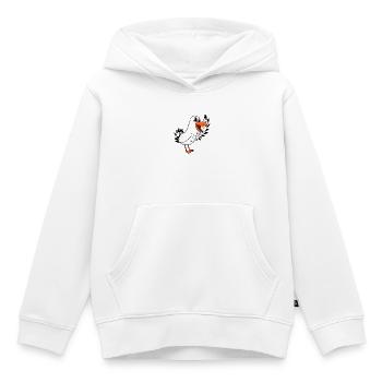 Seagull Bienvenue - Sweat Premium à capuche enfant bio - blanc - Devant - AI Model Kid Female (0cm)
