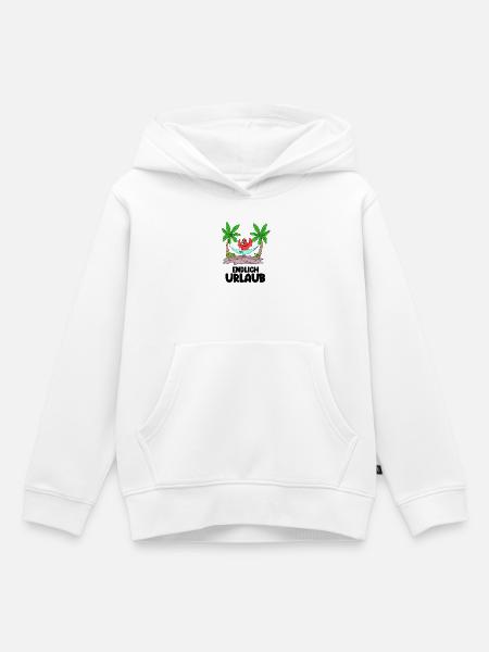 Urlaub Papagei - Kinder Premium Organic Hoodie - Weiß