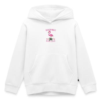 Best Sis In The Flock Sistermingo - Kinder Premium Organic Hoodie - Weiß - Vorne - AI Model Kid Female (0cm)