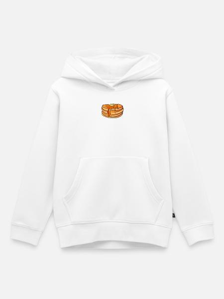 Pancake Pancakes - Hoodie Premium barn ekologisk - vit