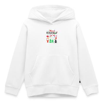 Noël, noël, noël, noël, noël, noël, noël, noël - Sweat Premium à capuche enfant bio - blanc - Devant - AI Model Kid Female (0cm)