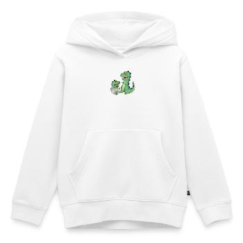 Dinosaur with baby dinosaur - Kids Premium Organic Hoodie - white - Front - AI Model Kid Female (0cm)