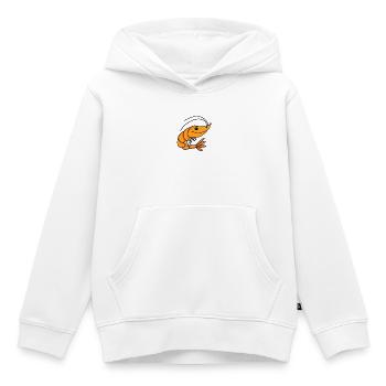 Crevettes - Sweat Premium à capuche enfant bio - blanc - Devant - AI Model Kid Female (0cm)