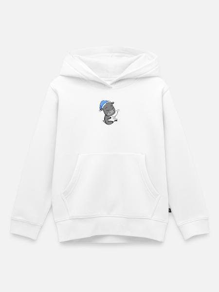 Esel - Kinder Premium Organic Hoodie - Weiß
