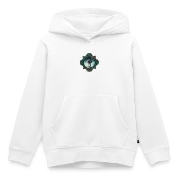The little astronaut on a planet - Kids Premium Organic Hoodie - white - Front - AI Model Kid Female (0cm)