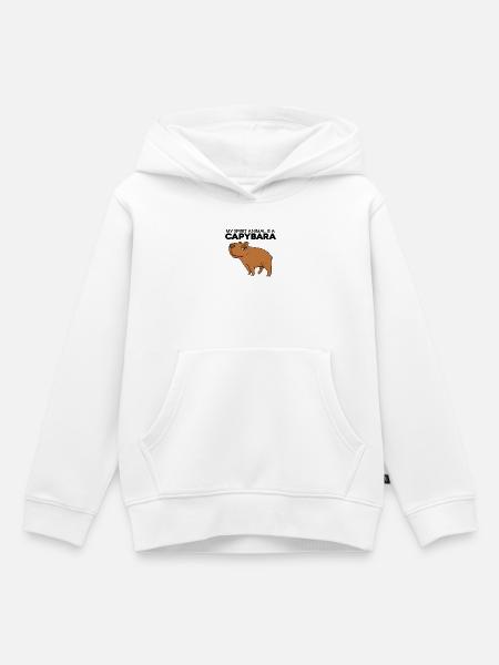 Capybara Wasserschwein Geschenk - Kinder Premium Organic Hoodie - Weiß
