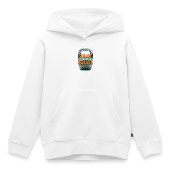 Entraînement de squat Kettlebell - Sweat Premium à capuche enfant bio - blanc - Devant - AI Model Kid Female (0cm)