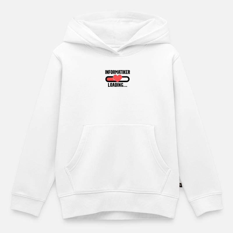 Informatiker Loading - Kinder Premium Organic Hoodie - Weiß