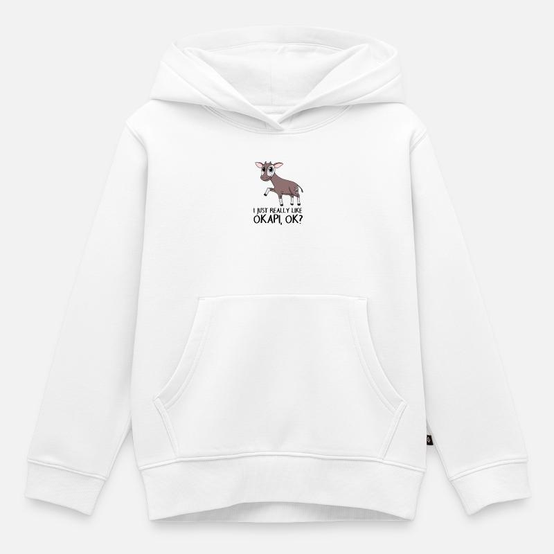 Okapi - Kinder Premium Organic Hoodie - Weiß