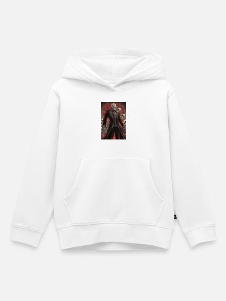 Totenkopf Mann - Kinder Premium Organic Hoodie - Weiß