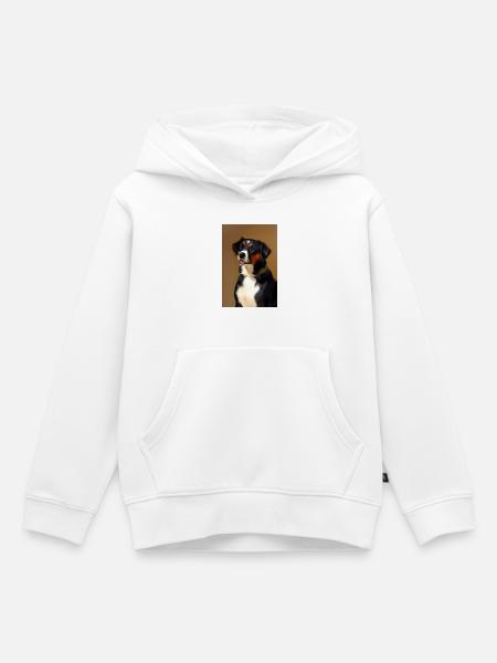 Hunde Bild - Kinder Premium Organic Hoodie - Weiß