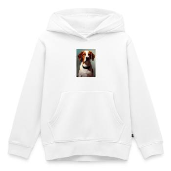 Hunde Bild - Kinder Premium Organic Hoodie - Weiß - Vorne - AI Model Kid Female (0cm)