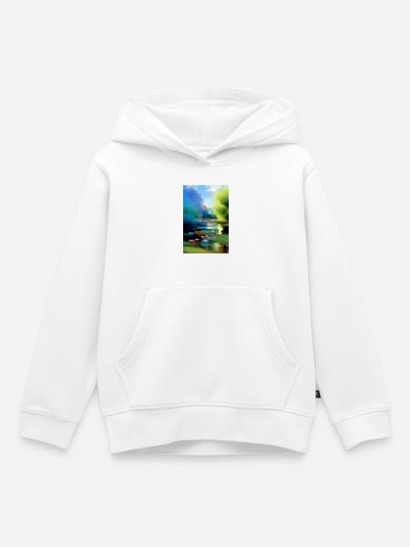 Abstrakte Muster und Formen - Kinder Premium Organic Hoodie - Weiß