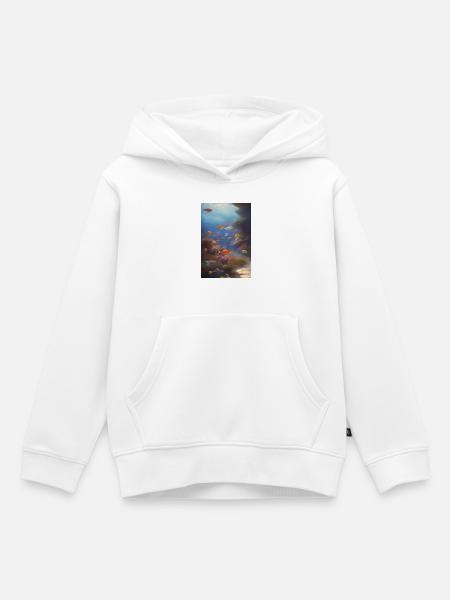 Fische, Aquarium - Kinder Premium Organic Hoodie - Weiß