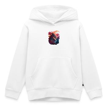 Dragon asiatique - Sweat Premium à capuche enfant bio - blanc - Devant - AI Model Kid Female (0cm)