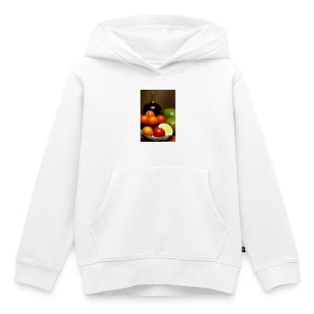 Früchte - Kinder Premium Organic Hoodie - Weiß - Vorne - AI Model Kid Female (0cm)
