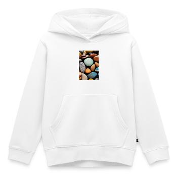 Bunte Steine - Kinder Premium Organic Hoodie - Weiß - Vorne - AI Model Kid Female (0cm)