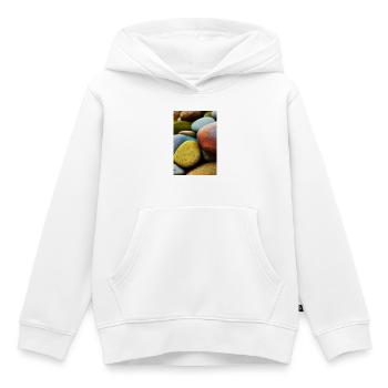 Bunte Steine - Kinder Premium Organic Hoodie - Weiß - Vorne - AI Model Kid Female (0cm)