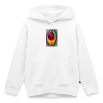 Pierres précieuses - Sweat Premium à capuche enfant bio - blanc - Devant - AI Model Kid Female (0cm)