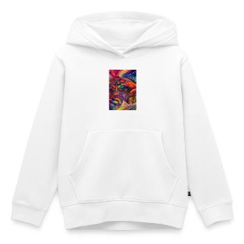 Abstrakte Kunst - Kinder Premium Organic Hoodie - Weiß - Vorne - AI Model Kid Female (0cm)
