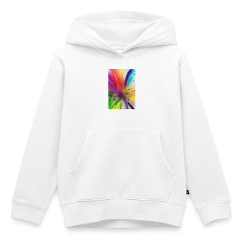 Éclaboussures de couleur - Sweat Premium à capuche enfant bio - blanc - Devant - AI Model Kid Female (0cm)