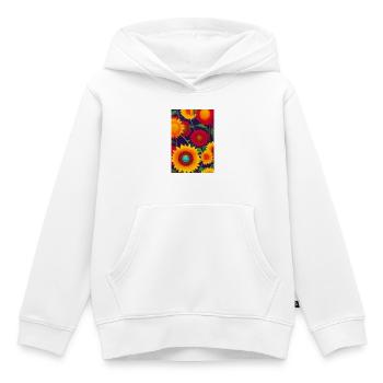 Sonnenblumen - Kinder Premium Organic Hoodie - Weiß - Vorne - AI Model Kid Female (0cm)