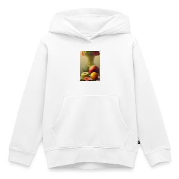 Früchte - Kinder Premium Organic Hoodie - Weiß - Vorne - AI Model Kid Female (0cm)
